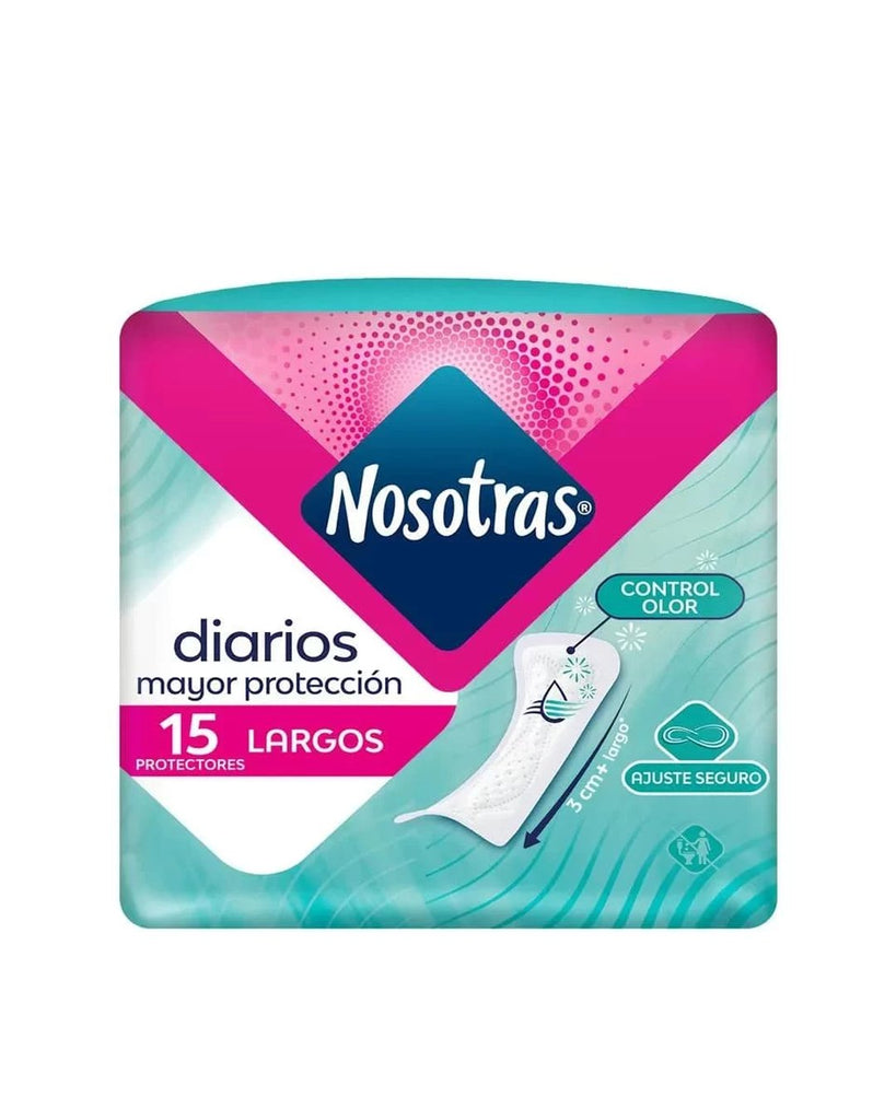 Nosotras protectores Mayor protección LARGOS x15uni  Toallas