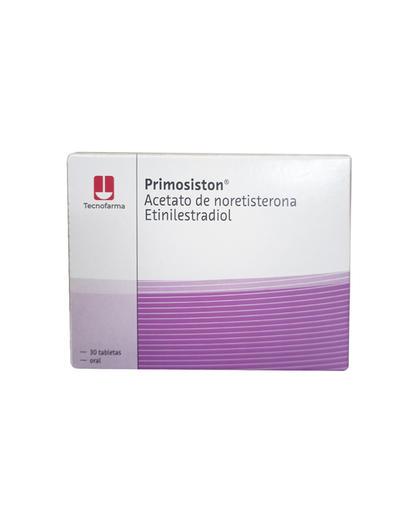 Primosiston oral 2 mg + 0.01 mg caja x 30 tabletas (TECNOFARMA)