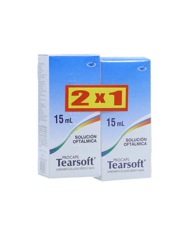 Promo Tearsoft Solución Oftálmica FCO x 15mL Paquete 2 X 1