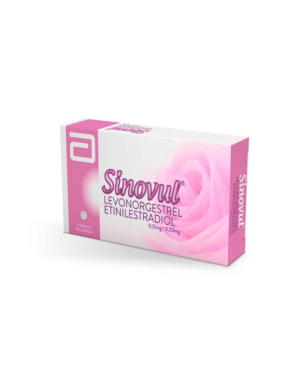 Sinovul Levonorgestrel + Etinilestradiol 0.15mg/0.03mg Abbott Caja X 21 Tabletas