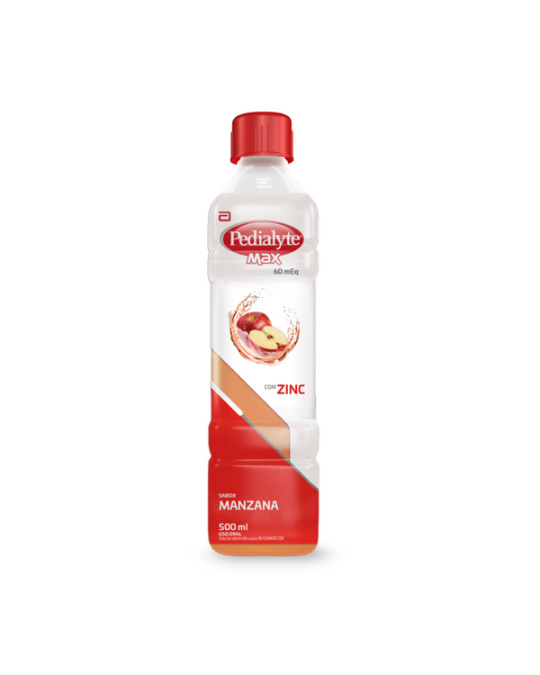 Suero de rehidratacion Pedialyte Max 60 Manzana 500 mL