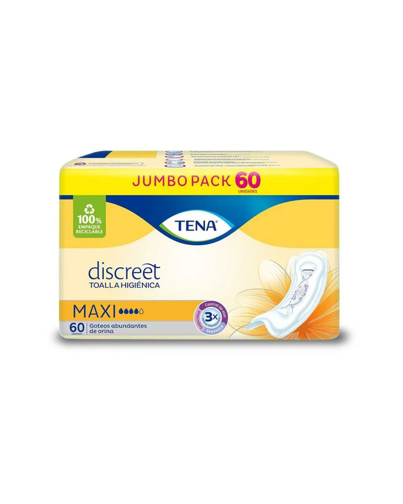 TENA Discreet Maxi Jumbopack x60 Toallas