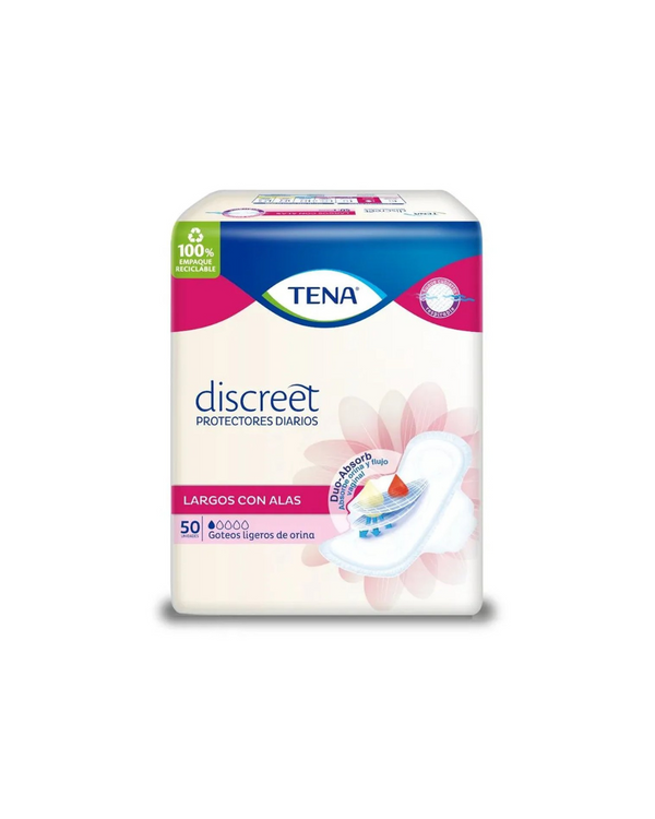 TENA Discreet largos con alas x50uni Toallas