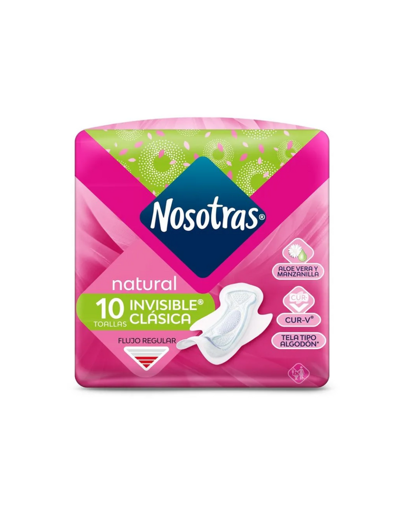 Toallas higiénicas NOSOTRAS invisible clásica natural