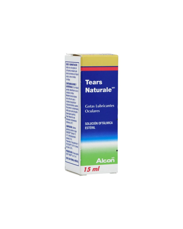 Tears Naturale Solución Oftálmica Estéril Gotas Lubricantes Oculares 0.1%+0.3% Frasco X 15 mL