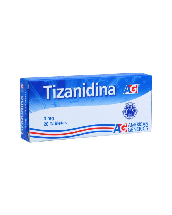 Tizanidina 4Mg Caja X 20 Tabletas AG