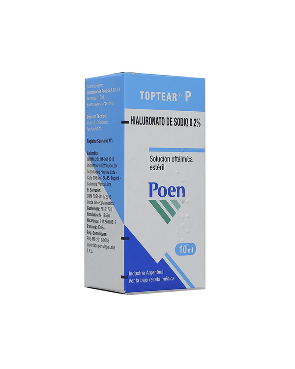Toptear P Solución Oftálmica Estéril 0.2%(2Mg) Frasco X 10 mL