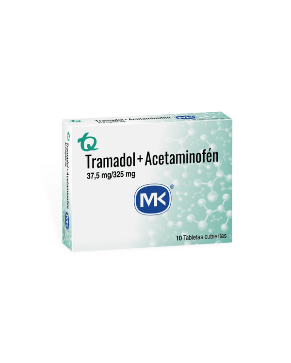 Tramadol+Acetaminofen Mk 37.5Mg/32.5Mg Caja X 10 Tabletas