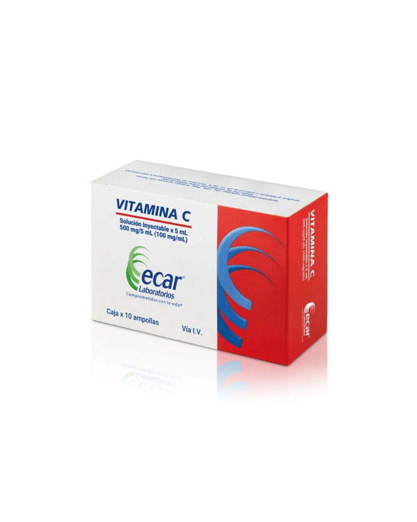 VITAMINA C ECAR SOLUCION INYECTABLE 500 MG/5ML