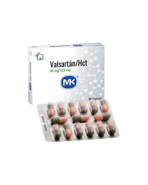 Valsartan Hct 80/12.5 Mg Caja 30 Capsulas (MK)