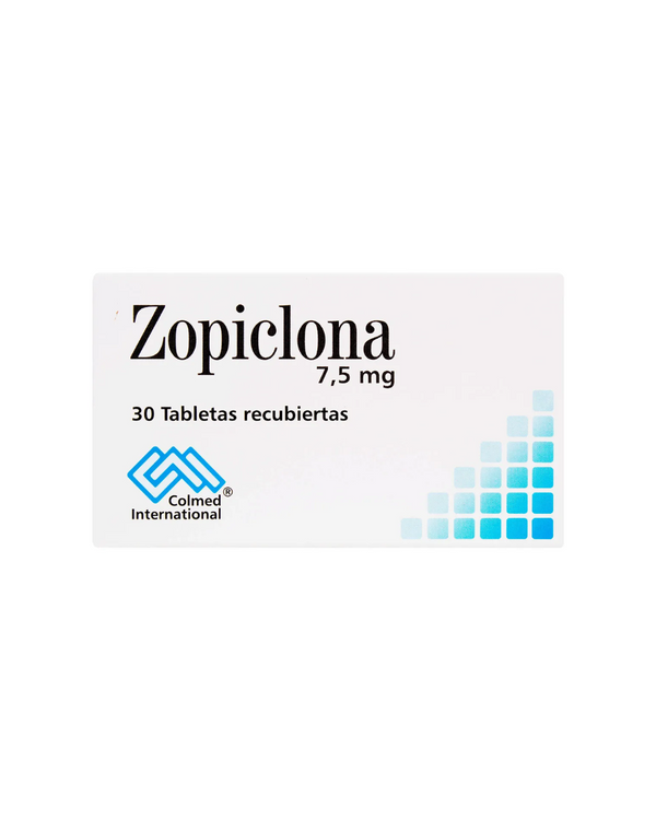 Zopiclona 7.5 Mg Colmed Caja X 30 Tabletas Recubiertas.