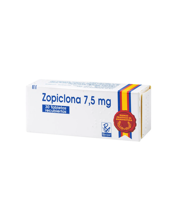 Zopiclona 7.5 Mg Recipe Caja X 30 Tabletas Recubiertas.