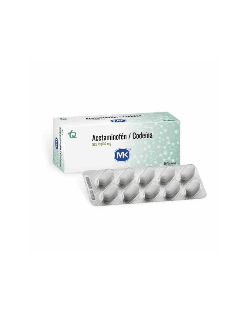 Acetaminofen+codeina mk 325/30 mg caja x 30 tabletas