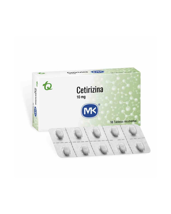 Cetirizina m-k 10 mg x 10 tabletas