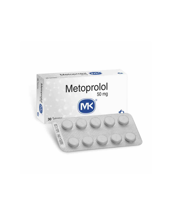 Metoprolol 50 mg (MK) caja x 30 tabletas