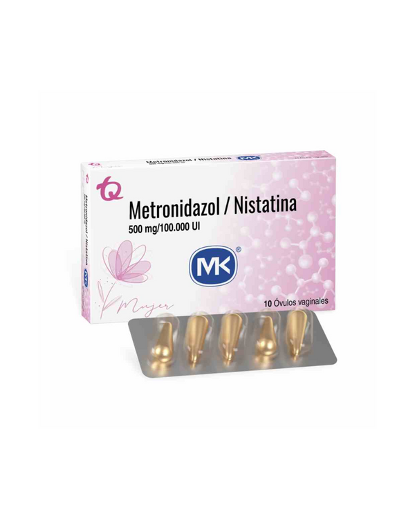 Metronidazol/nistatina (MK) 500 mg/100.000 ui caja x 10 ovulos vaginales